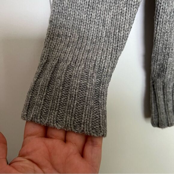 J Crew Sweater Womens Size XS Gray Knit Oversized Crew Neck Stretch Wool Blend - Picture 7 of 15
